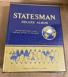 Statesman Stamp Album Collection Mostly United States Stamps