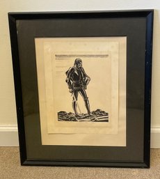 Pencil Signed And Dedicated Rockwell Kent Illustration 'Henry IV' ??