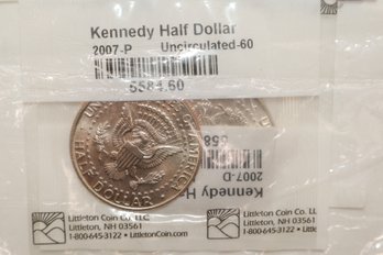 2007-D Kennedy Half Dollar Uncirculated - Littleton Coin Co. Sealed