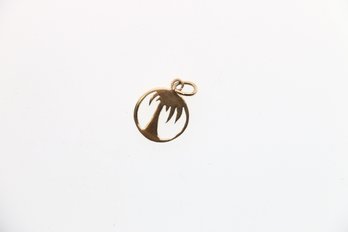 14k Yellow Gold Small Palm Tree Charm