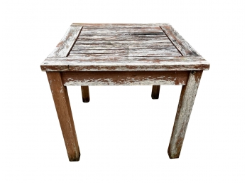 Weathered Teak Wood End Table (unit 1)