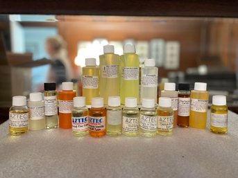 Eighteen Bottles Of Candle Fragrance Oils