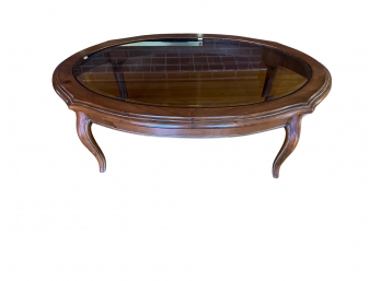 Beveled Glass Top Cocktail Table