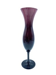 Modern Hand-blown Amethyst Cased Glass Bud Vase