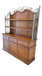 A Classic Cherry Wood Country French Style Bakers Rack By Harden Furniture