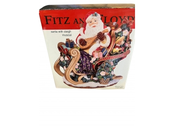 Fitz And Floyd Musical Santa With Sleigh