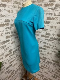Vintage Caribbean Blue Shift Dress - Custom Tailored