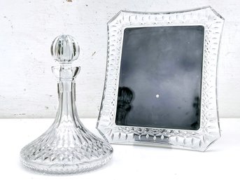 A Waterford Crystal Decanter And Picture Frame