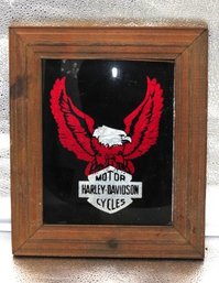 1970s Harley Davidson Carnival Prize Mirror