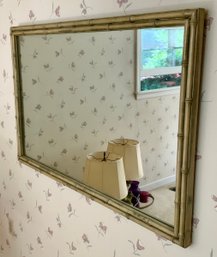 Large Faux Bamboo Wall Mirror