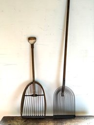 Pair Primitive 19th C Potato Shovels