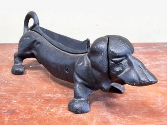 An Antique Cast Iron Dachsund Boot Scrape