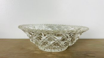 Imperial Glass Diamond Block Clear Glass Bowl