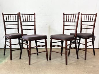 A Set Of 4 Vintage Banquet Chairs (3 Of 4)