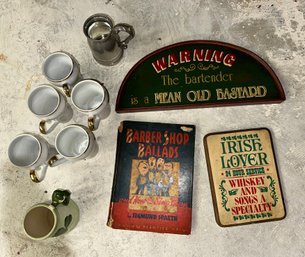 Vintage Bar Signs, Irish Coffee Mugs, And More