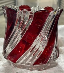 EAPG Vintage Ruby Flash Vase