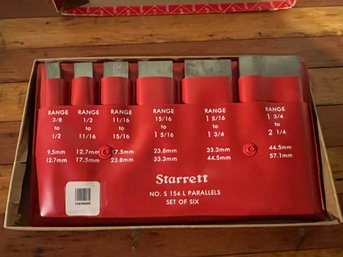 Starrett S 154 L Parallels - Set Of Six In Original Box