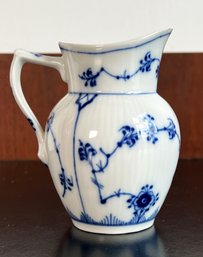 Antique Royal Copenhagen Blue Fluted Porcelain Creamer