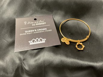Alex And Ani Queens Crown- Queenship Power Gold Tone Bracelet