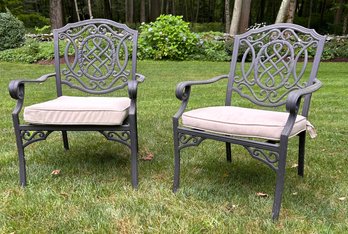 Pair Of Cast Aluminum Outdoor Chairs