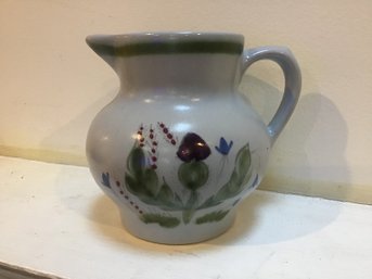 Floral Stoneware Pitcher Made In Scotland