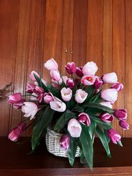 Large Bouquet/arrangement Of Artificial Tulips