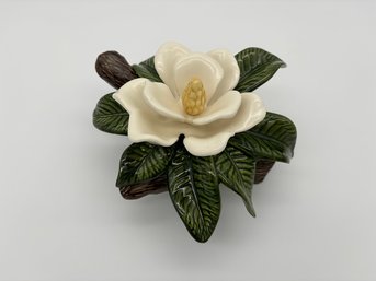 1970s Ceramic Magnolia Sculpture