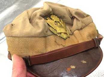 Very Old US Military Army Crusher Cap Hat