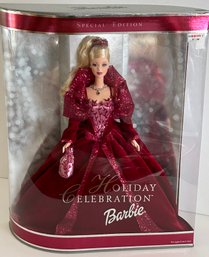 Vintage NRFB Blonde 2002 Holiday Celebration Barbie Doll Special Edition Mattel