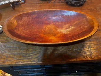 Large Wood Vintage Dough Bowl