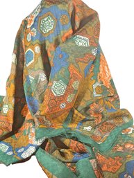 Made In Italy Polyester Large Scarf Colorful