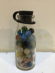 Vintage Bottle Of Marbles