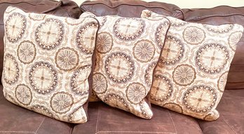 Leather And Tapestry Accent Pillows