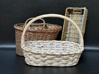 A Nice Grouping Of Decorative Woven Baskets #3