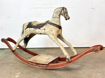 A 19th Century Child's Rocking Horse As Seen On The Cover Of Architectural Digest