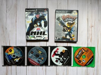 Playstation 2 6 Game Lot - 007, Max Payne, Ratchet & Clank Etc