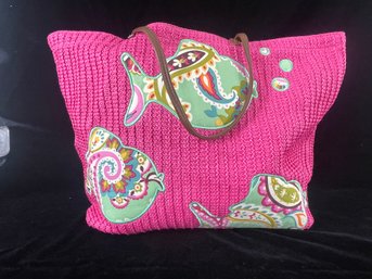 Vera Bradley Pink Fish Print Purse