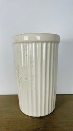 Ceramic Ribbed Tall Vase