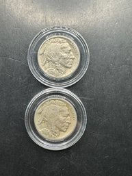 2 Buffalo Nickels 1929, 1929-D