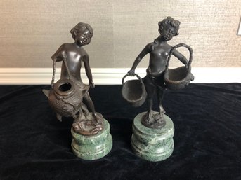 Pair Of Bronze Sculptures By Andrea Sadek