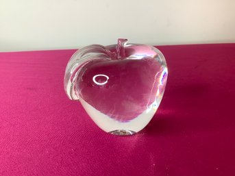 Glass Apple Paperweight