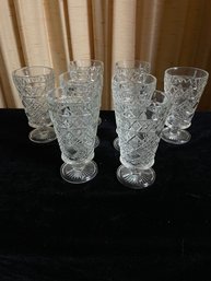 Vintage Hazel-Atlas Big Top Peanut Butter Water Glasses - Set Of 8