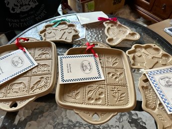 Brown Bag - 4 Cookie Molds With Tags And Recipes& Two Shortbread Molds With Tags