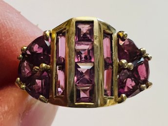 GORGEOUS 10K GOLD PINK TOURMALINE RING