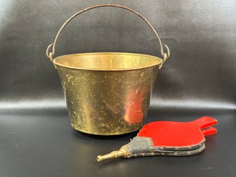 Vintage Hearth Accessories: Bucket & Bellows