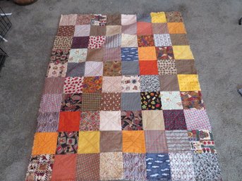 Vintage Feedsack Patchwork Quilt