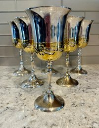Lot Of Six Metal Water Goblets From EPNS Wares