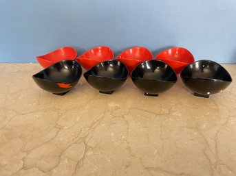 Set Of Asiaphile Lacquer Rice Bowls