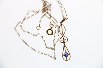 14k Yellow Gold Necklace With 10k Gold Pendant