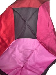 Red. Purple Square Silk Scarf Designer